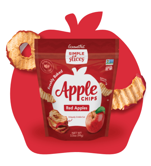  Gourmet Nut Simple Slices Baked Apple Chips, USA